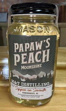 M&T Distilling Papaw's Peach Moonshine - NC ABCC