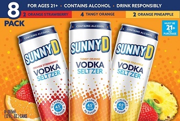 Sunny D Vodka Seltzer Variety 8Pk - NC ABCC